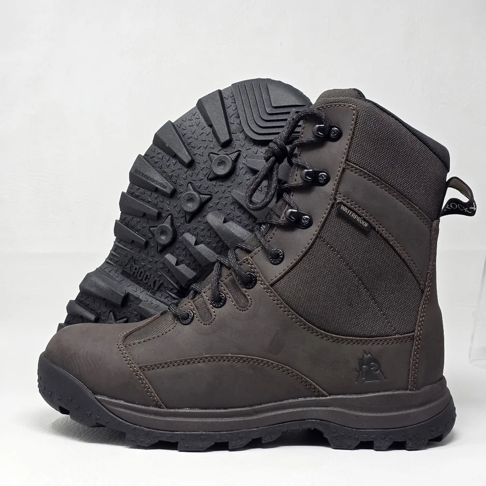 Rocky Wildcat Men’s Waterproof Hunting Boots Size 9M Brown 400G Insulated New